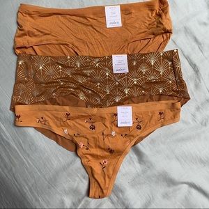 Auden bronze underwear trio sz M